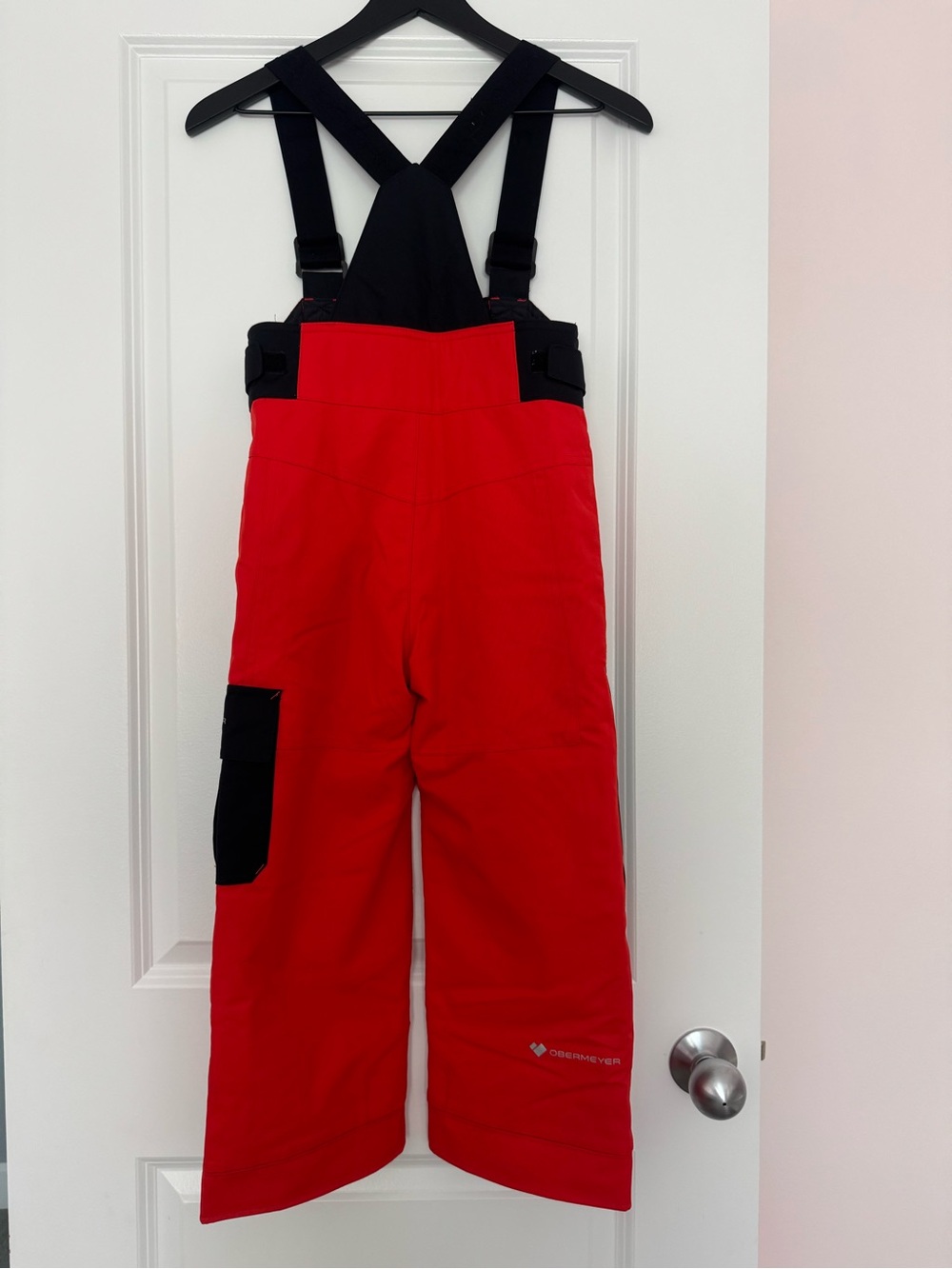 Obermeyer Red and Black Youth Ski Bib - Like New! I Grow Size 6